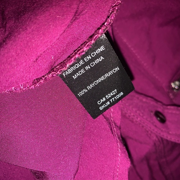 Purple Button-Up Blouse - Picture 2 of 4